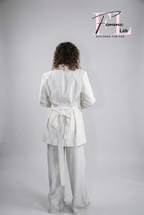Completo Gessato Bianco
