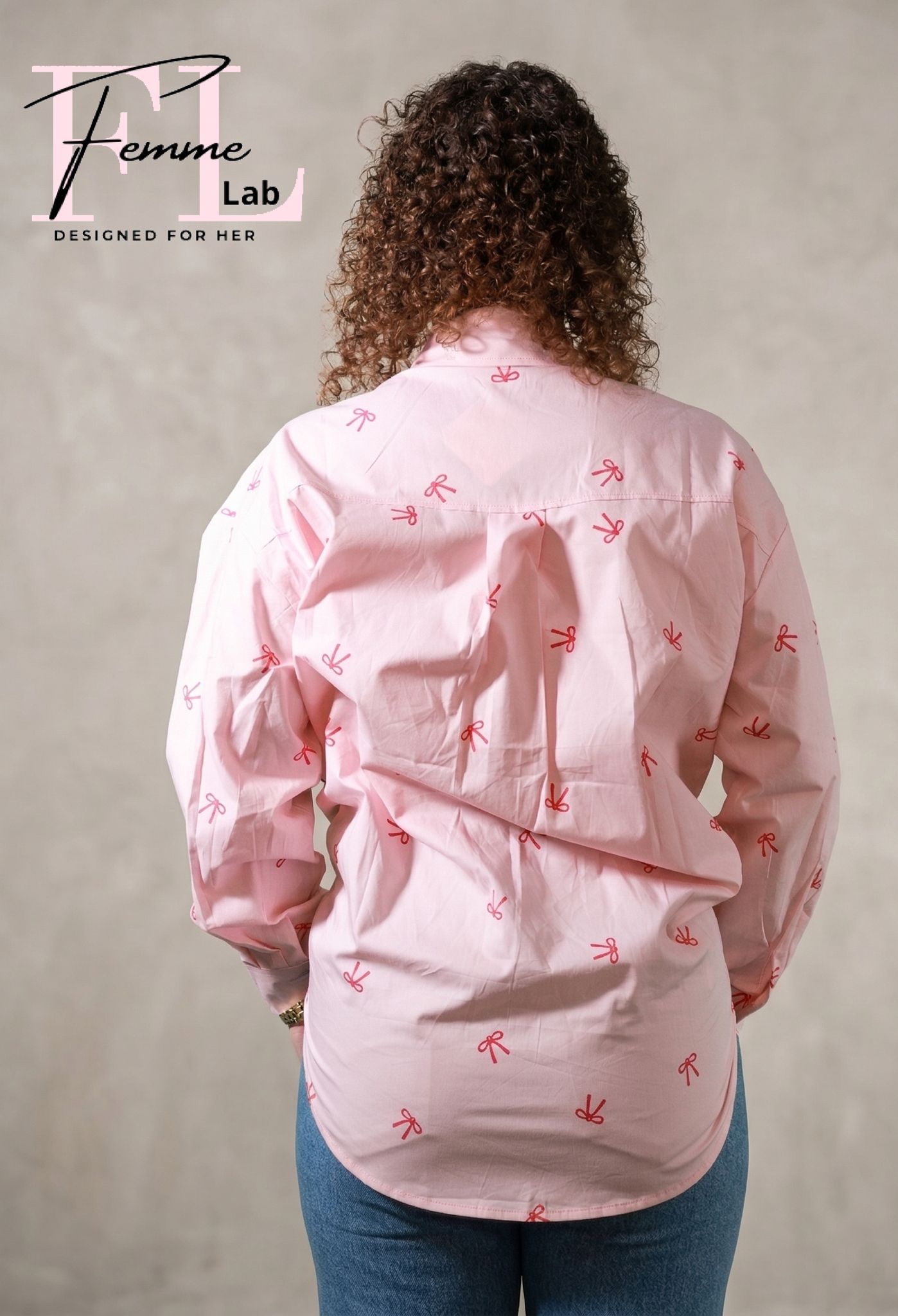 Camicia Rosa con Fiocchi