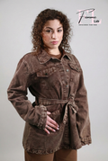 Giacca di Jeans con Cintura – Stile Vintage