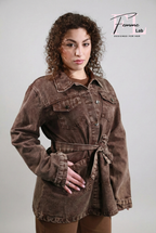 Giacca di Jeans con Cintura – Stile Vintage