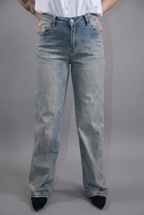 Jeans chiaro Lumina con strass