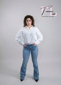 Jeans a zampa chiaro