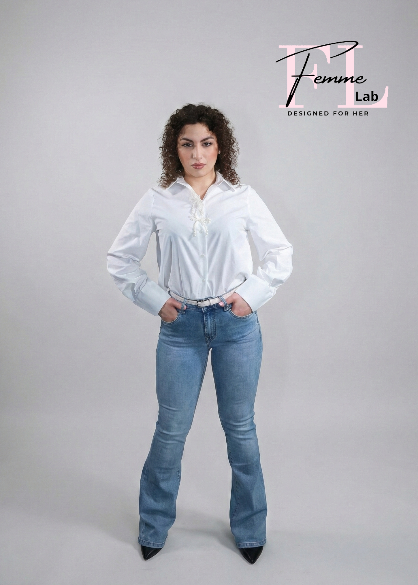 Jeans a zampa chiaro