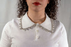 Polo Bianca con Colletto Gioiello
