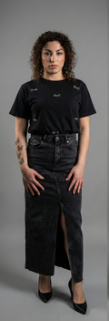 T-shirt con fiocchi in perle